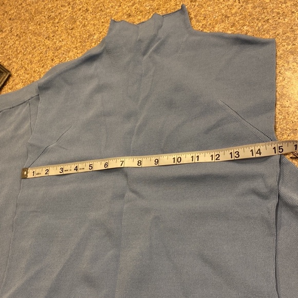 Just Reduced NWT Amore Knitwear Blue Skirt and Top Set Medium Stretchy - Picture 7 of 15